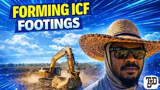 Формирование фундамента для дома ICF