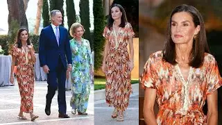 Queen Letizia in Summer shades for Scenic Marivent Reception
