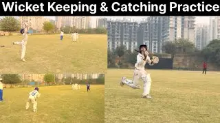 Today in the Cricket Academy, Sir made us practice wicket keeping and catching.