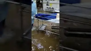 COVID hospital flooded in water