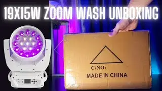 White19x15w Zoom Wash Moving Head Light Fixture #UNBOXING #stagelights  by Theatrically Jerry