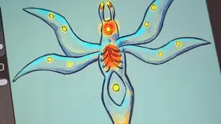 Drawing an alien in procreate