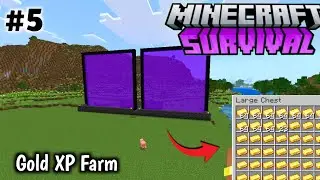 Ultimate Gold XP Farm | Minecraft PE Survival Series | MINECRAFT #5