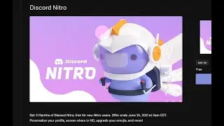 How to get Discord NITRO! for free (new epic games event)