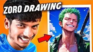 How to draw zoro step by step ✌️ easy drawing 😲 zoro painting #art #zoro #drawing #painting
