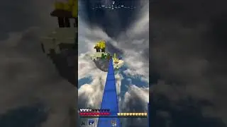 The DOUBLE Block-Ladder CLUTCH in BEDWARS! #shorts
