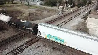 Railman at CSX and Norfolk Southern Train Crossing at Cordele, GA