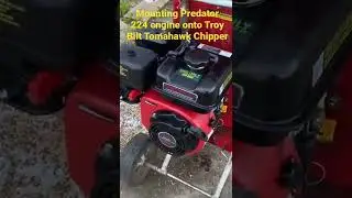 Swapped out the old engine on the chipper for a Harbor Freight Predator 224 engine