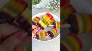 Rainbow Popsicles | Fresh Fruitsicles | Honey Fruit Bars 🫐🍍🥝🥭🍓