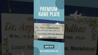 Best Name Plates & Sign Art Makers in Sector 9, Noida #nameplate #nameplates #homedecor #art