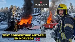 Bridgehill la couverture anti-feu pour éteindre un feu de voiture sans eau !!!!!