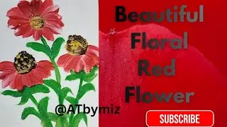 Easy Satisfying Floral Flower|| Beautiful Floral &hearts;️ Flower #acrylicpainting