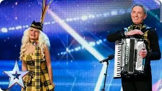Will folk dance act Arlene and Doug shake things up? | Audition Week 2 | Britain's Got Talent 2015