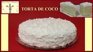 Torta de Coco  del bizcocho de coco