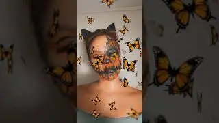 Half Pumpkin Makeup - Snapchat Chat
