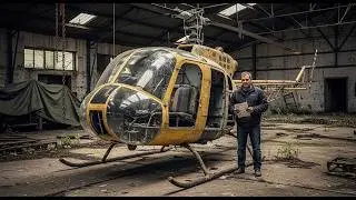 We Found a $140,000 Bell 47G 1956 Helicopter Abandoned | Silent ASMR Restoration