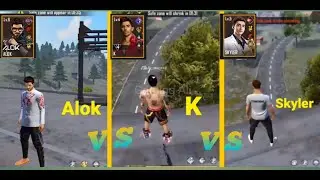 #skylervsalok #skylervsk SKYLER ABILITY TEST | ALOK vs K vs SKYLER | GARENA FREE FIRE