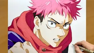 How to Draw Yuji Itadori from Jujutsu Kaisen | step by step | Draw anime | Anime Drawing | Itadori