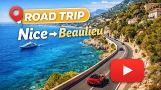 LADY#14🗼🌴 FROM NICE TO BEAULIEU-SUR-MER COOL DRIVING TOUR SUMMER BLUE SEA 🌊 & SUNNY DAY 🏖️