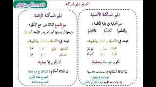 أحكام الميم الساكنة ( الفرق بين الميم الأصلية وميم الجمع )