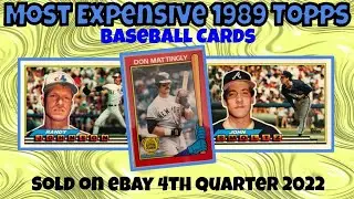 1989 Topps Most Expensive eBay Sales Baseball Cards - 4th Quarter 2022