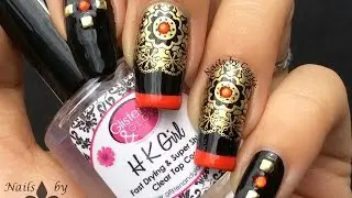 Oriental Ornament Stamping Nail Art