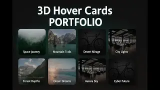 3D Hover Cards Portfolio using HTML, CSS & Three.js | Interactive UI Design Showcase
