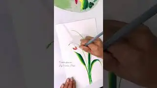 stunning painting | #easyflowerpainting #artinfo
