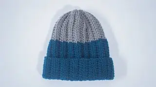 IDN | DIY Tutorial Crochet Rajut Topi Beanie Dua Warna Cepat Mudah Simpel | Gampang untuk Pemula
