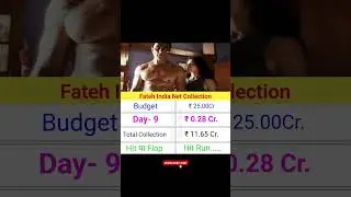Fateh India Net Collection Day- 9 || #sonusood #jacquelinefernandez #shorts