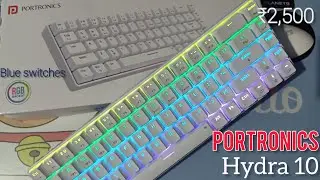 Portronics hydra 10 mechanical keyboard . Blue 🔵 switches RGB