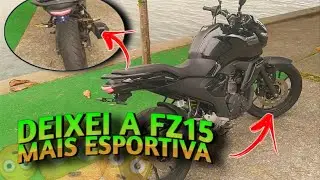 FZ 15 2023 mais esportiva 😍🖤 COLOQUEI eliminador da rabeta + setas na FZ15 e olha como ficou 😳⚠️