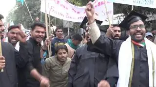 NSUI holds 'Chhatra Adhikar' rally protesting against the condition of educational institutions