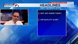 WPRI 12 Weather Now 8/12/25: Hot, Bit Humid Today