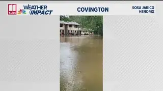 Flooding at Covington apartments after heavy rain