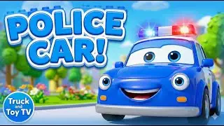 Police Car for Kids 🚓 | Learn Blue Color & Siren Sounds | Truck and Toy TV