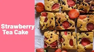 Strawberry Tea Cake Recipe | Easy Strawberry Cake with eggless option