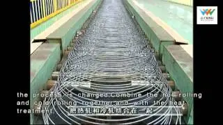 Improved enlongation  cold rolled ribbed rebar production line is introduced by CCTV news
