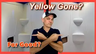 Removing Yellowing in Our RV Shower!  Did it Last?!!  New Camco Skylight Insulator