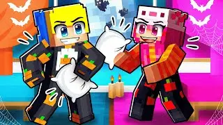 HALLOWEEN M&Auml;DCHEN vs JUNGS PYJAMA PARTY in Minecraft!