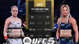 Valentina SHEVCHENKO vs Manon FIOROT (Title UFC)| UFC 5 Gameplay #ufc5 #ufcgameplay #easports