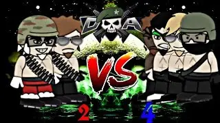 DA2 Mini Militia 2vs4 Epic Gameplay Intensive ft. GGC Andrew