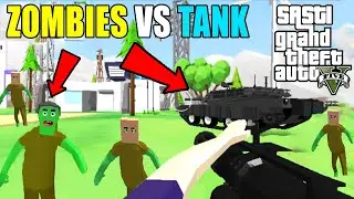 ZOMBIES VS TANK IN SASTI GTA V | DUDE THEFT WARS | GAMEPLAY#38 | HS GAMING