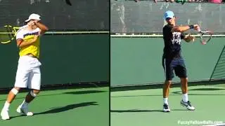 Roger Federer (Vs) Rafael Nadal - Forehand Comparison - Slow Motion