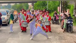 DRUMBAND GITA AL HUDA DI KIRAB TAARUF HAFLAH AHIRUSSANAH PAUD TERPADU ALAMAUL HUDA BABALAN KIDUL
