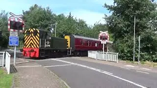 Tank engine and 03 Shunter on back Preston Docks, heeding towards swing bridge