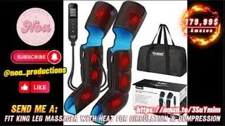 FIT KING Leg Massager with Heat for Circulation Upgraded Full Leg & Foot Compression Boots Massager