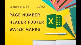 How To Insert Page Number In Excel | Add Header And Footer In Ms Excel In Hindi | Watermark in Excel
