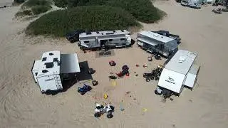 SAND LAKE OREGON . LABOR DAY WEEKEND 2023. DRONE VIEW.