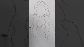 Part 1- Beautiful Indian Woman Drawing&hearts;️ #shorts #drawing